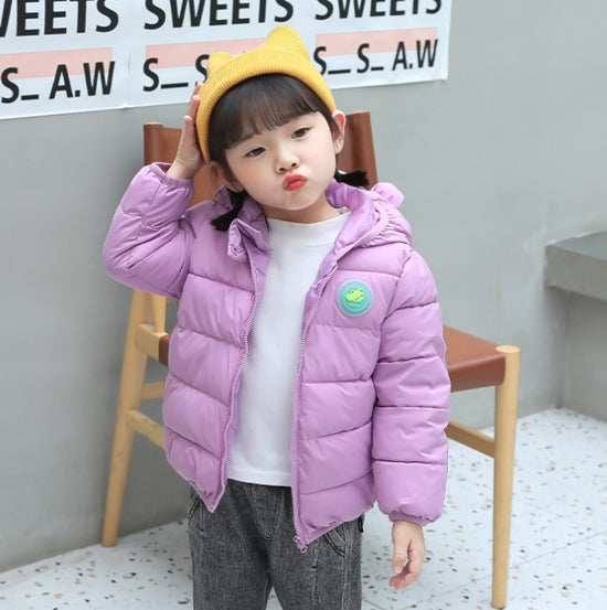 Children Ear Cotton Padded Jacket Thickened For Warmth